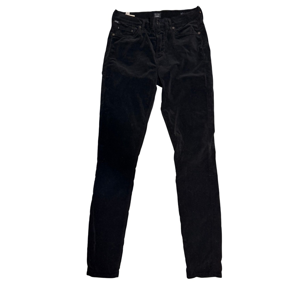 Citizens of Humanity Rocket High Rise Skinny Black Corduroy Pants Size 27